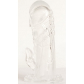 Прозрачная гелевая насадка с клиторальным отростком - 13 см. - Toyfa Basic - в Северске купить с доставкой