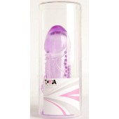 Фиолетовая гелевая насадка с шипами - 13 см. - Toyfa Basic - в Северске купить с доставкой