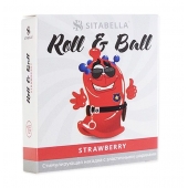 Стимулирующий презерватив-насадка Roll   Ball Strawberry - Sitabella - купить с доставкой в Северске