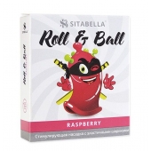 Стимулирующий презерватив-насадка Roll   Ball Raspberry - Sitabella - купить с доставкой в Северске