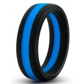 Черно-синее эрекционное кольцо Silicone Go Pro Cock Ring - Blush Novelties - в Северске купить с доставкой