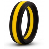 Черно-желтое силиконовое эрекционное кольцо Silicone Go Pro Cock Ring - Blush Novelties - в Северске купить с доставкой