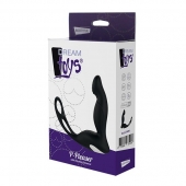 Черный вибромассажер простаты P-PLEASER W ERECTION ENHANCE - Dream Toys - в Северске купить с доставкой