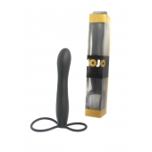 Черная насадка на пенис для двойной стимуляции Mojo BlackJack - 15 см. - Seven Creations - в Северске купить с доставкой