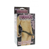Мужской фаллопротез с вибрацией ROBOTIC MALE STRAP-ON BLACK - 17 см. - Seven Creations - купить с доставкой в Северске
