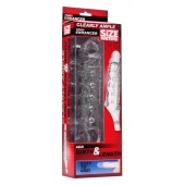 Прозразная закрытая насадка на пенис с поддержкой мошонки Clearly Ample Penis Enhancer - 22 см. - XR Brands - в Северске купить с доставкой