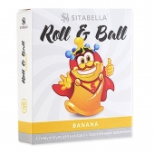 Стимулирующий презерватив-насадка Roll   Ball Banana - Sitabella - купить с доставкой в Северске
