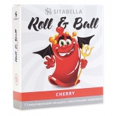 Стимулирующий презерватив-насадка Roll   Ball Cherry - Sitabella - купить с доставкой в Северске