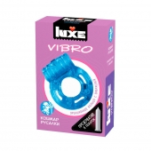 Голубое эрекционное виброкольцо Luxe VIBRO  Кошмар русалки  + презерватив - Luxe - в Северске купить с доставкой