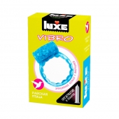 Голубое эрекционное виброкольцо Luxe VIBRO  Райская птица  + презерватив - Luxe - в Северске купить с доставкой