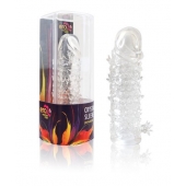 Закрытая прозрачная рельефная насадка Crystal sleeve - 13 см. - Erowoman-Eroman - в Северске купить с доставкой