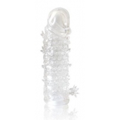 Закрытая прозрачная рельефная насадка Crystal sleeve - 13 см. - Erowoman-Eroman - в Северске купить с доставкой