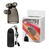 Дымчатая насадка-мастурбатор с вибрацией Vibrating Crystal Cap II - Baile - в Северске купить с доставкой
