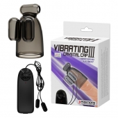 Дымчатая насадка-мастурбатор с вибрацией Vibrating Crystal Cap III - Baile - в Северске купить с доставкой