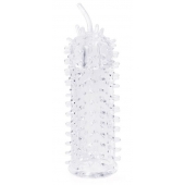 Закрытая рельефная насадка Crystal sleeve с усиками - 12 см. - Erowoman-Eroman - в Северске купить с доставкой