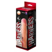 Телесная насадка на Harness с коннектором BLACK LINE - 17 см. - LOVETOY (А-Полимер) - купить с доставкой в Северске