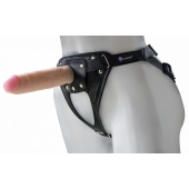 Черный пояс-трусики с насадкой  Soft-Принц  - 17 см. - LOVETOY (А-Полимер) - купить с доставкой в Северске