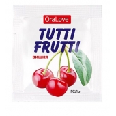 Пробник гель-смазки Tutti-frutti с вишнёвым вкусом - 4 гр. - Биоритм - купить с доставкой в Северске
