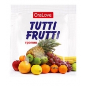 Пробник гель-смазки Tutti-frutti со вкусом тропических фруктов - 4 гр. - Биоритм - купить с доставкой в Северске