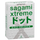 Презервативы Sagami Xtreme SUPER DOTS с точками - 3 шт. - Sagami - купить с доставкой в Северске
