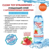 Очищающий спрей для игрушек CLEAR TOY Strawberry - 100 мл. - Биоритм - купить с доставкой в Северске