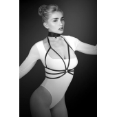 Черная упряжь на грудь Julia - Bijoux Pour Toi - купить с доставкой в Северске