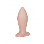 Телесная анальная пробка с широким основанием - 9 см. - LOVETOY (А-Полимер)