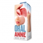 Телесный мастурбатор-ротик с язычком Oral Anne - Blush Novelties - в Северске купить с доставкой