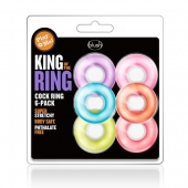 Набор из 6 эрекционных колец King of the Ring - Blush Novelties - в Северске купить с доставкой