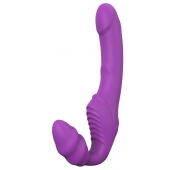 Фиолетовый безремневой вибрострапон DOUBLE DIPPER - Dream Toys - купить с доставкой в Северске
