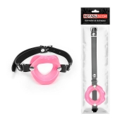 Розовый кляп-губки на черном ремешке - Notabu - купить с доставкой в Северске