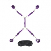 Фиолетовый набор фиксаций на кровати Classic Bedspreader - Lux Fetish - купить с доставкой в Северске