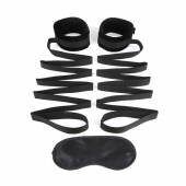 Чёрные манжеты для фиксации на кровати Bondage Bed Strap - Lux Fetish - купить с доставкой в Северске