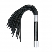 Черная плеть Easytoys Flogger With Metal Grip - 38 см. - Easy toys - купить с доставкой в Северске