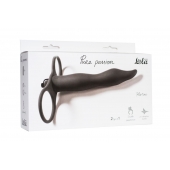 Черная вибронасадка для двойного проникновения Flirtini - 15,9 см. - Lola Games - купить с доставкой в Северске