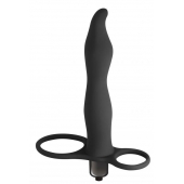 Черная вибронасадка для двойного проникновения Flirtini - 15,9 см. - Lola Games - купить с доставкой в Северске