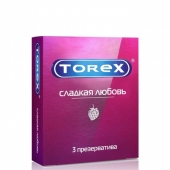 Презервативы Torex  Сладкая любовь  с ароматом клубники - 3 шт. - Torex - купить с доставкой в Северске