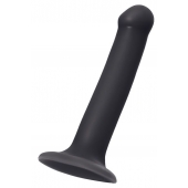 Черный фаллос на присоске Silicone Bendable Dildo M - 18 см. - Strap-on-me - купить с доставкой в Северске