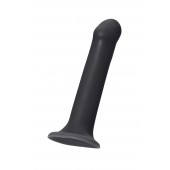 Черный фаллос на присоске Silicone Bendable Dildo L - 19 см. - Strap-on-me - купить с доставкой в Северске
