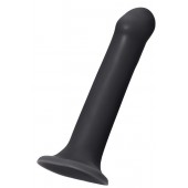 Черный фаллос на присоске Silicone Bendable Dildo L - 19 см. - Strap-on-me - купить с доставкой в Северске