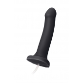 Черный фаллос с имитацией эякуляции Silicon Cum Dildo L - 19,6 см. - Strap-on-me - купить с доставкой в Северске