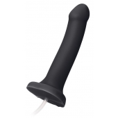 Черный фаллос с имитацией эякуляции Silicon Cum Dildo L - 19,6 см. - Strap-on-me - купить с доставкой в Северске