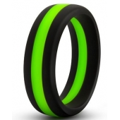 Черно-зеленое эрекционное кольцо Silicone Go Pro Cock Ring - Blush Novelties - в Северске купить с доставкой