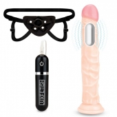Регулируемые трусики с вибрирующей насадкой - 21 см. - Lux Fetish - купить с доставкой в Северске