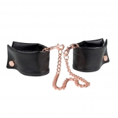 Черные мягкие наручники Entice French Cuffs с цепью - California Exotic Novelties - купить с доставкой в Северске