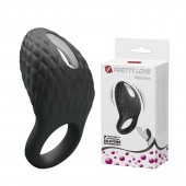 Черное эрекционное виброкольцо с рельефным дизайном Heloise - Baile - в Северске купить с доставкой