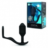 Черное эрекционное кольцо с анальным плагом Snug   Tug - b-Vibe - в Северске купить с доставкой