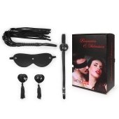 Эротический набор в черном цвете: маска, кляп, пэстисы, плётка - Notabu - купить с доставкой в Северске