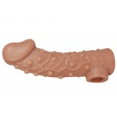 Телесная насадка на фаллос с отверстием для мошонки EXTREME SLEEVE - 15,6 см. - KOKOS - в Северске купить с доставкой