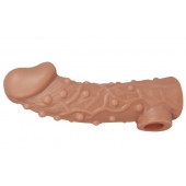 Насадка на фаллос с отверстием для мошонки EXTREME SLEEVE - 17,6 см. - KOKOS - в Северске купить с доставкой